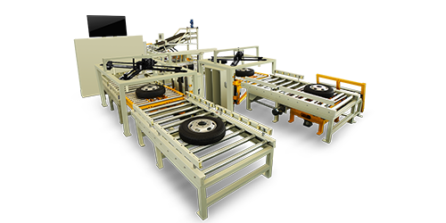 全自動車輪雙線生產流水線平衡機